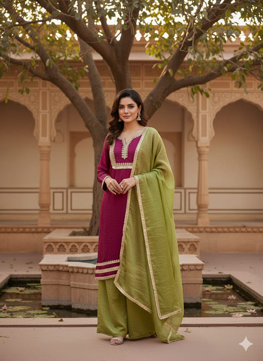 Nirat Suit And Palazoo set