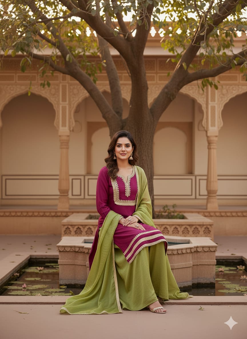 Nirat Suit And Palazoo set