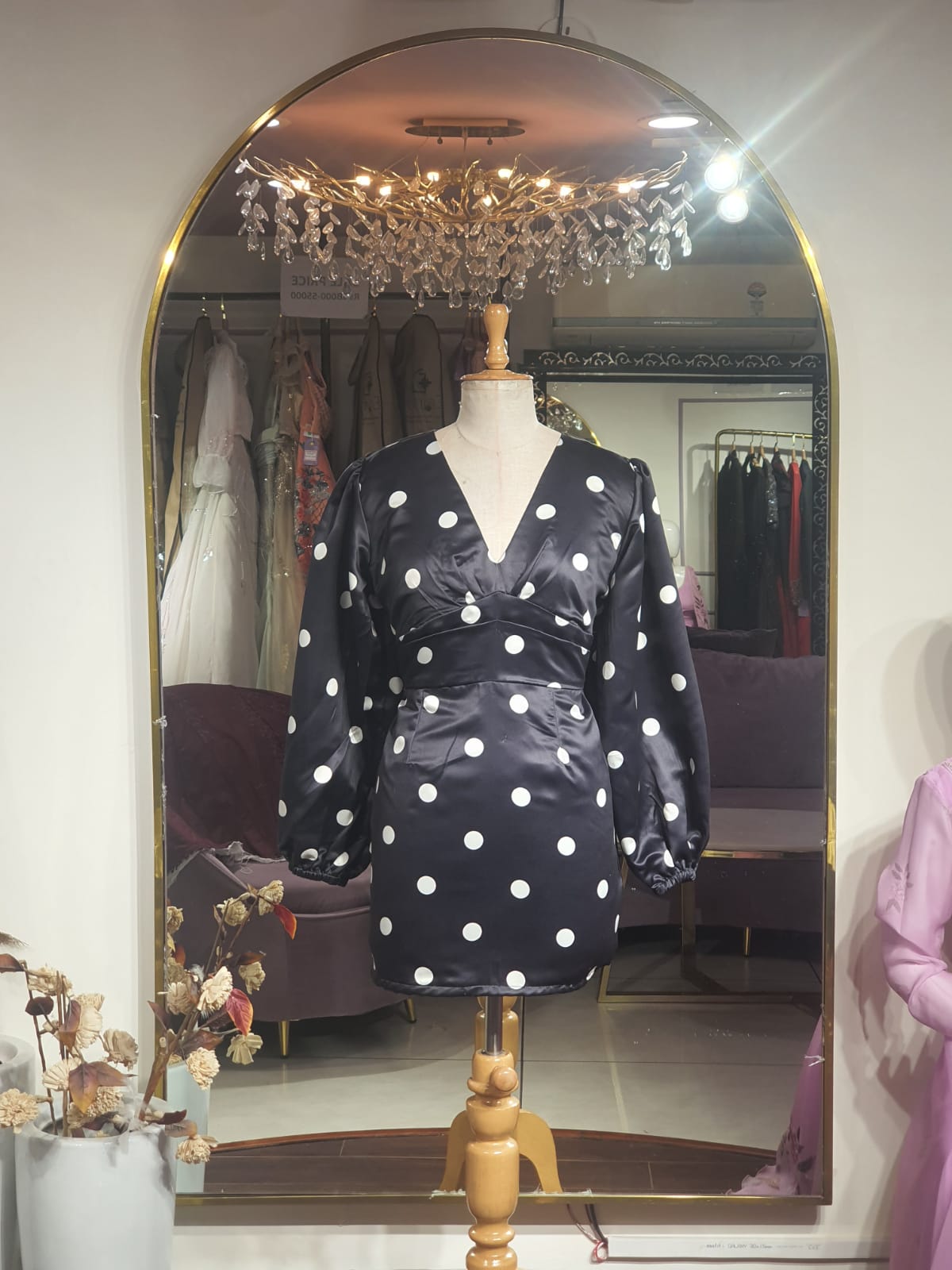 Carmalita Polka Dots Short Dress