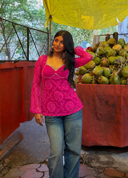 Basanti Kurti Top