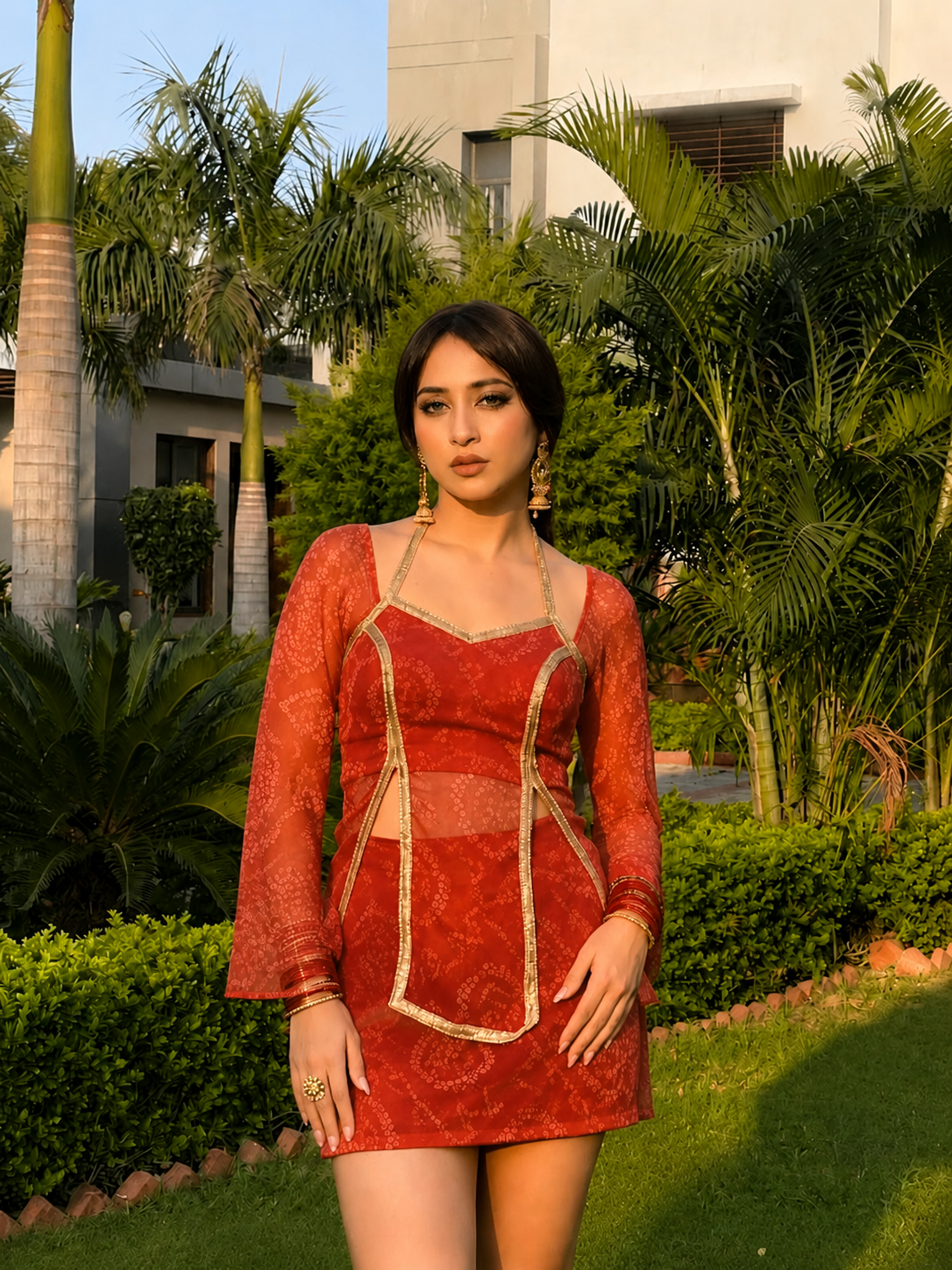 Soni Kudi Co-ord with Sleeves