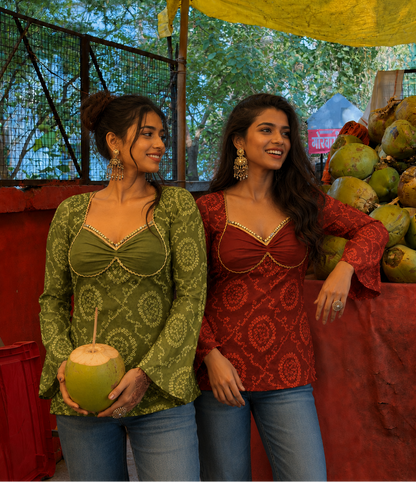 Basanti Kurti Top