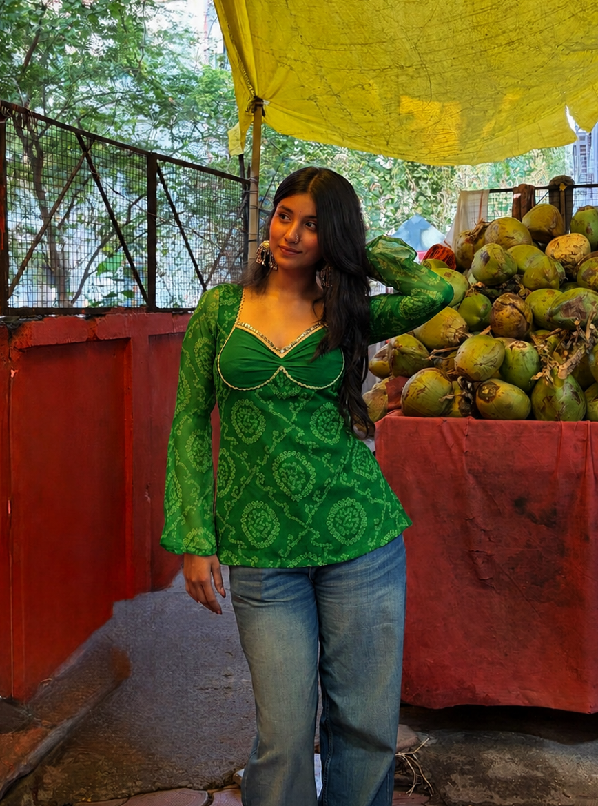 Basanti Kurti Top