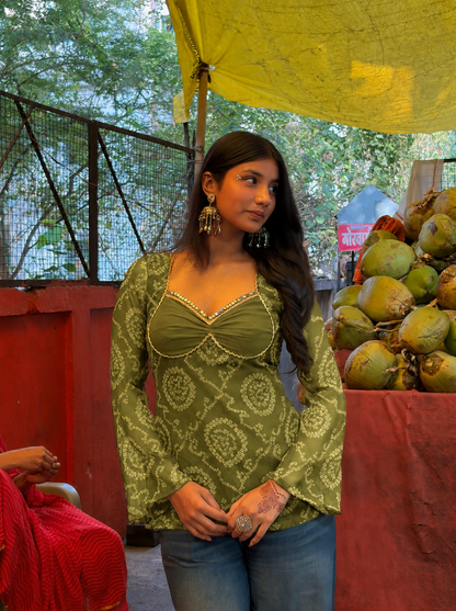 Basanti Kurti Top