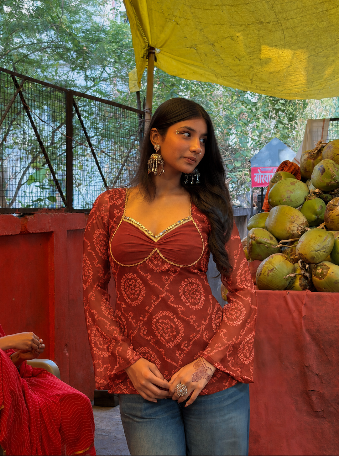 Basanti Kurti Top