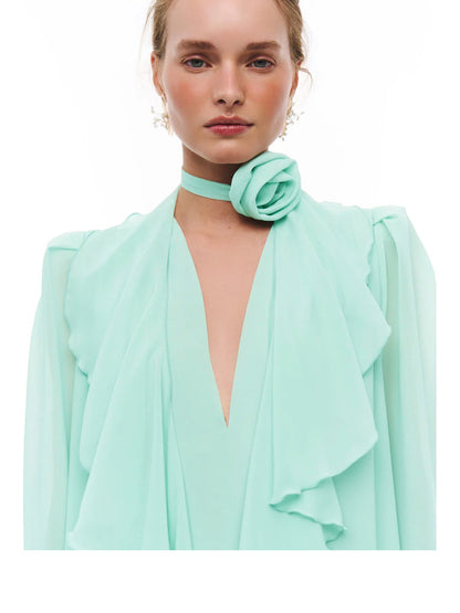 Maya ruffle detailing top