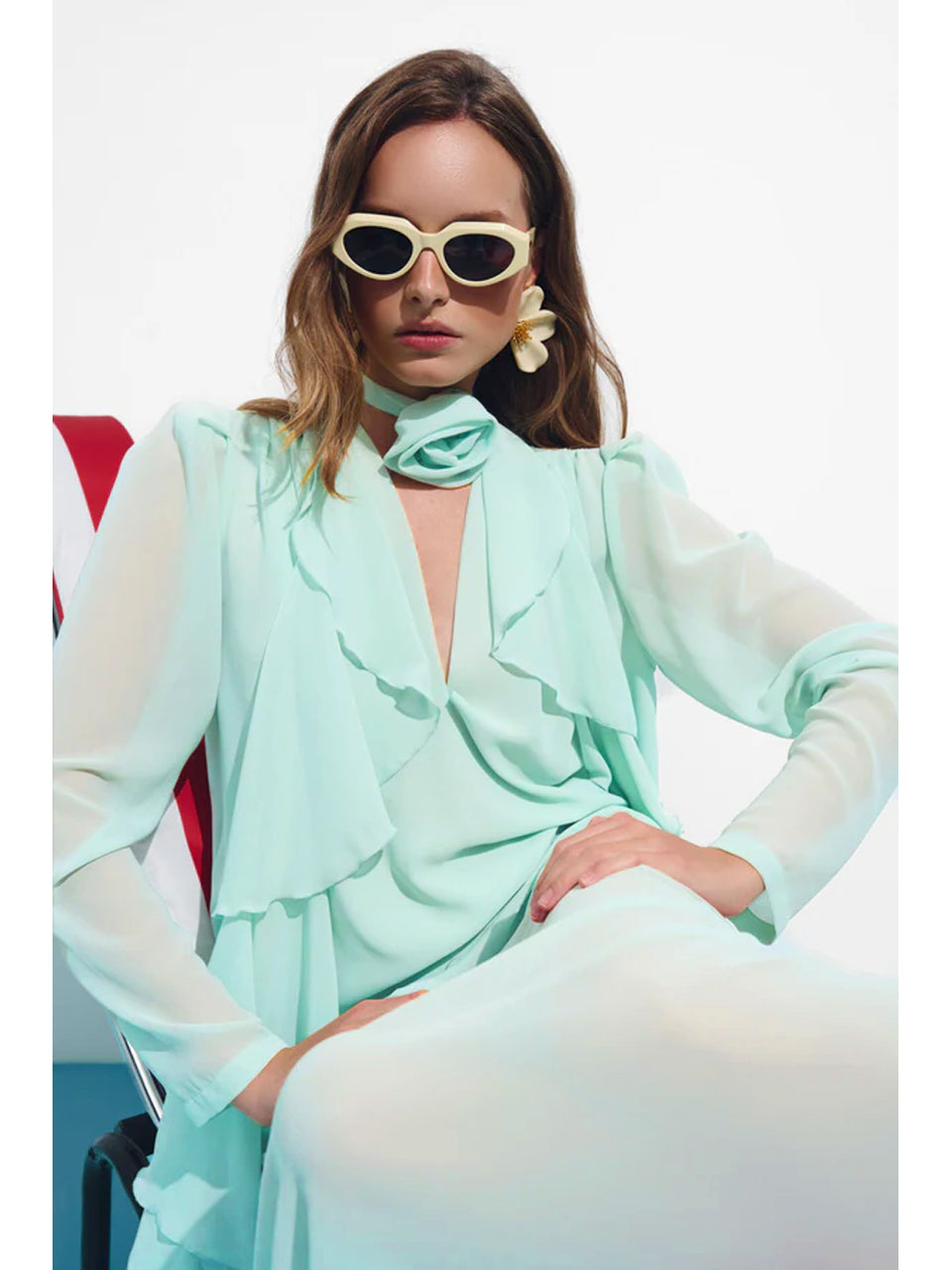 Maya ruffle detailing top