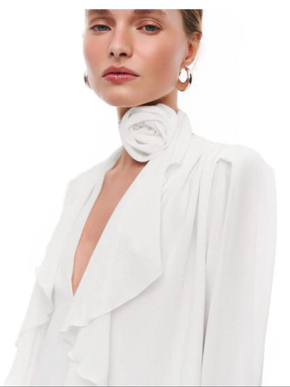 Maya ruffle detailing top