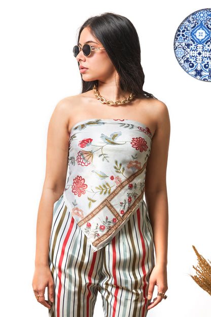 Rubab printed scarf top