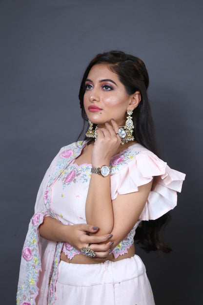 Ballerina Pink floral lehenga