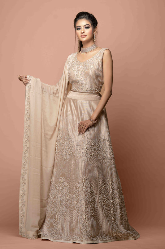 Champagne Pearl lehenga