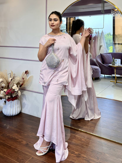 Dawn Pink assymetric co-ord