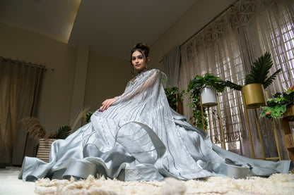 ISA silver ball gown
