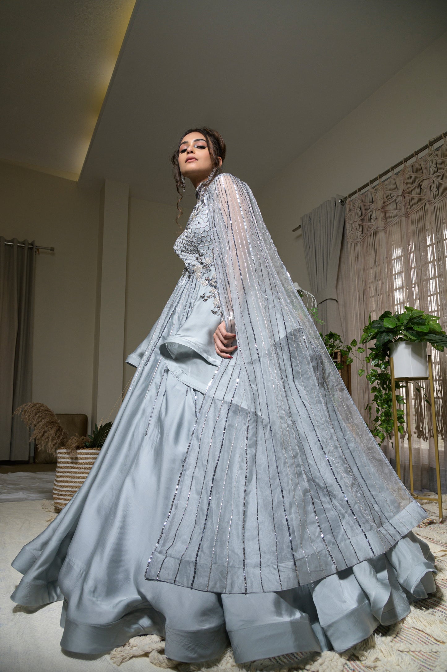 ISA silver ball gown