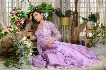 LILY-lilac lehenga 3 pc set
