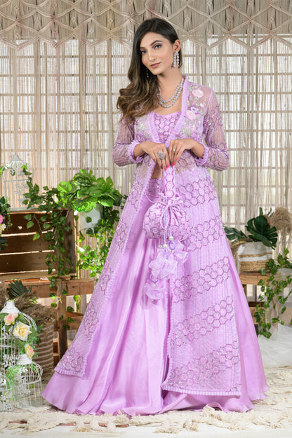 LILY-lilac lehenga 3 pc set