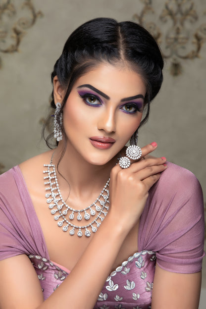 Mauve mist lehenga
