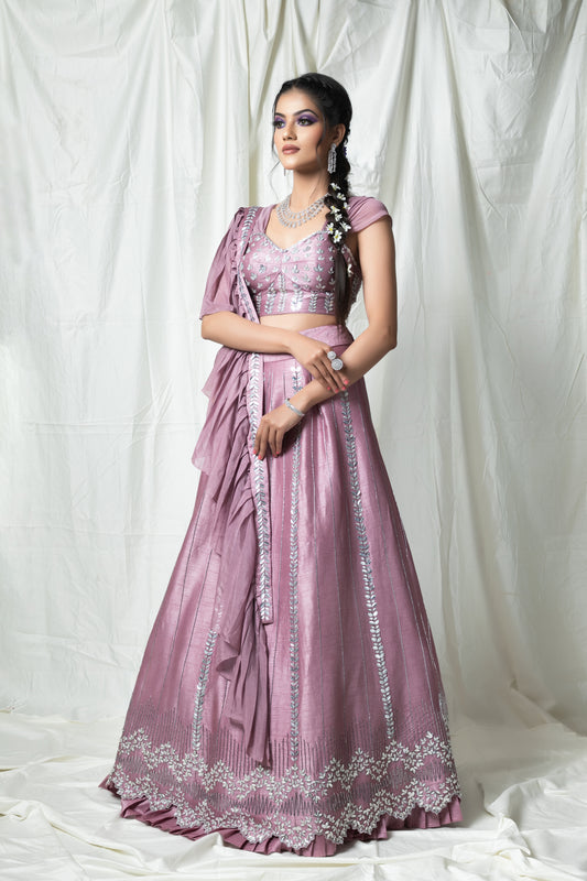 Mauve mist lehenga