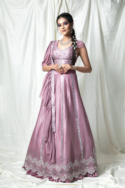 Mauve mist lehenga
