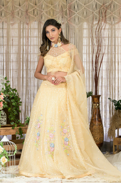 NIGELLA-butterscotch lehenga