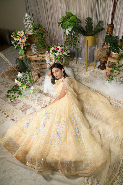 NIGELLA-butterscotch lehenga