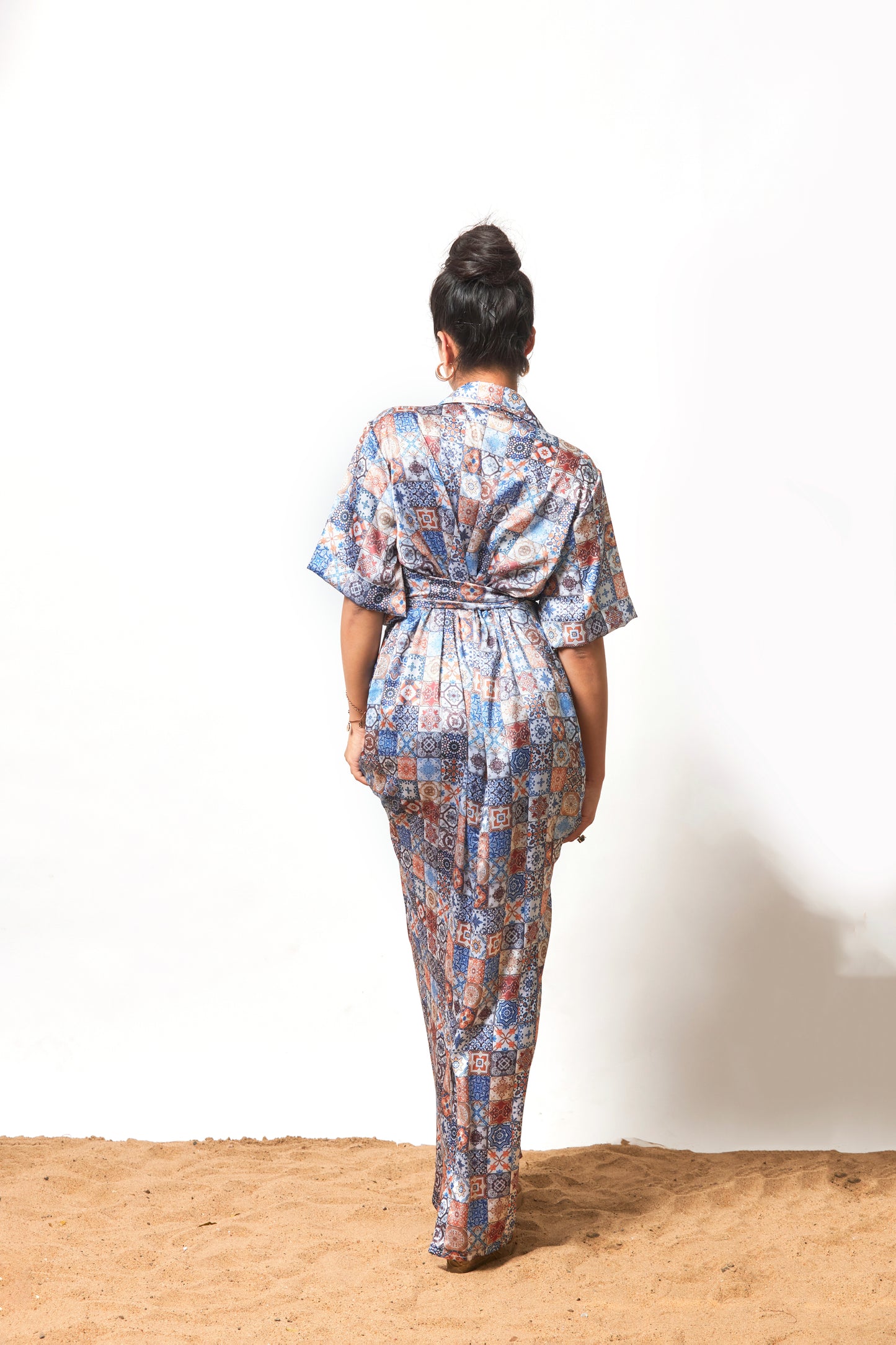 Noor printed shirt dress