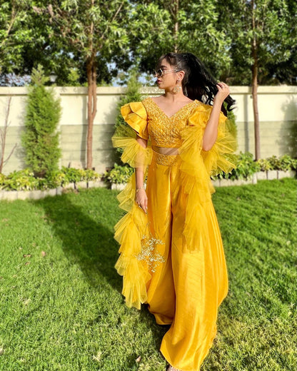 Suntstruck Yellow Palazzo and top set