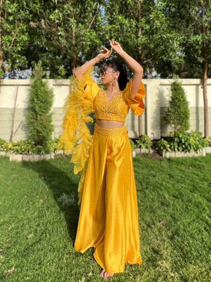 Suntstruck Yellow Palazzo and top set
