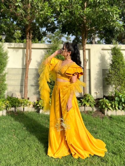 Suntstruck Yellow Palazzo and top set