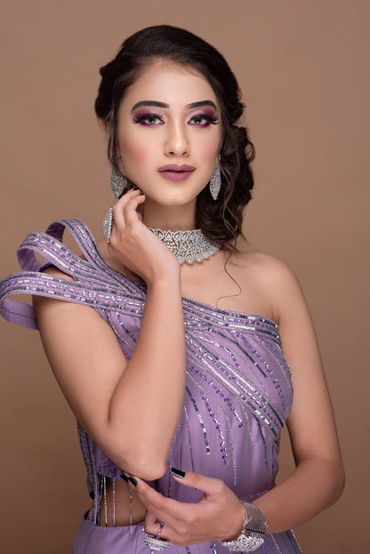 Dusty Lavender Fishcut Gown